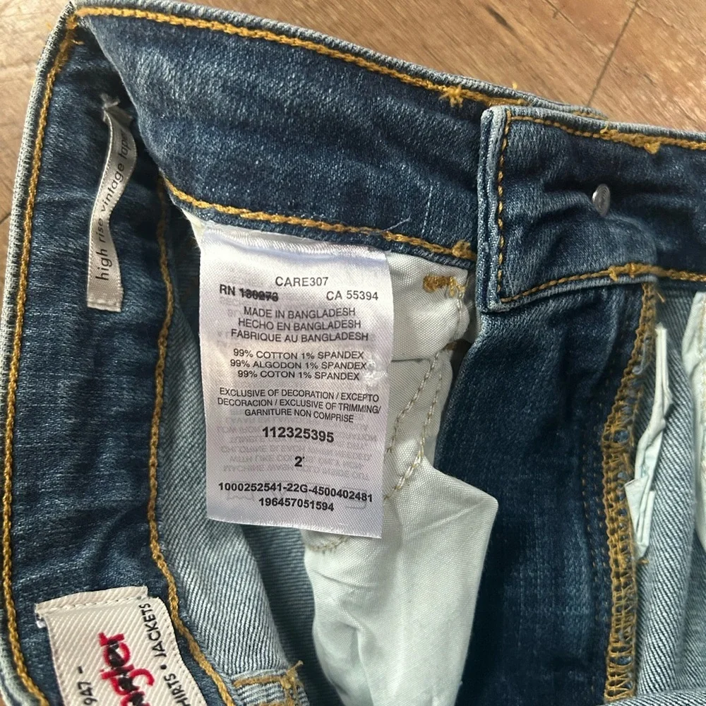 Wrangler High Rise Vintage Taper Jeans Size 2 Straight Leg Light Wash Denim - Picture 7 of 14